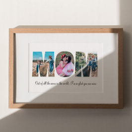 Poster de Colagem de Fotografias da Mãe