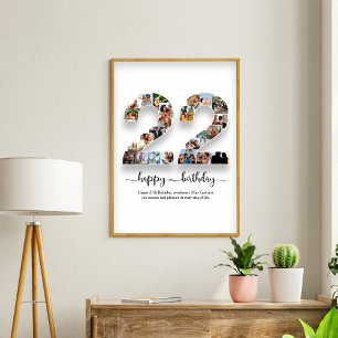 poster de Colagem de Fotos de 22 de Aniversário