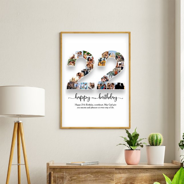 poster de Colagem de Fotos de 22 de Aniversário (Criador carregado)