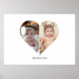 Poster de Colagem de Fotos em Forma de Coração 2