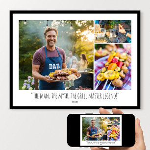 Poster de Colagem de Fotos Personalizado Citação d