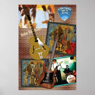 Poster de Colagem de Música Moderna Divertida