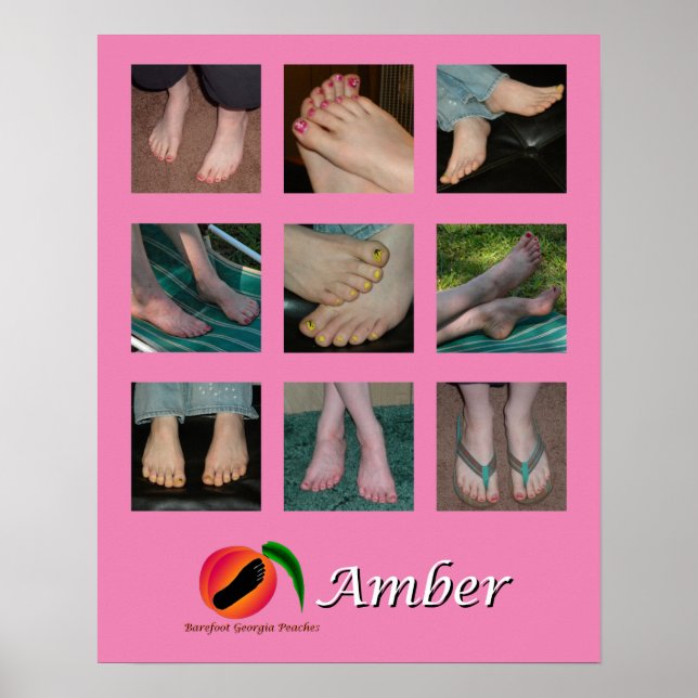 Poster de Colagem de Pés Amber (Frente)