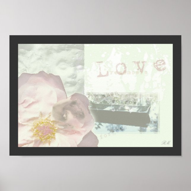 poster de colagem digital "Lembranças do Amor" (Frente)