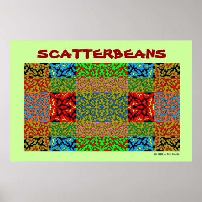 Poster de Colagem Multicoloração do Scatterbeans (Frente)