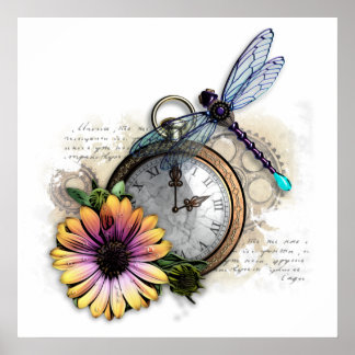 Poster de Colagem Steampunk