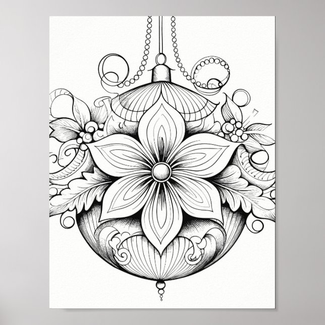 Poster de Coloração da Hora de Natal (Frente)