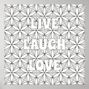 Poster de Coloração de Adultos de Geometria Sagrad