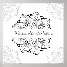 Poster de Coloração de Adultos de Mandala Grande P