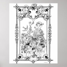 Poster de Coloração de Adultos "Momentos de Arte d