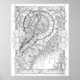 Poster de Coloração de Adultos "Terras de Arte de 