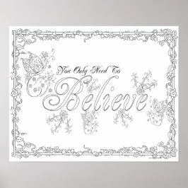 Poster de Coloração de Adultos "Você precisa acred