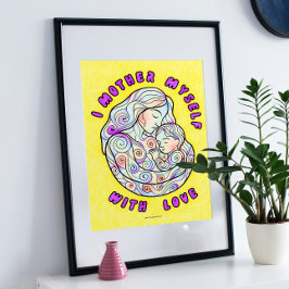 Poster de coloração do Dia de as mães