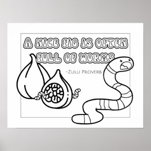 Poster de Coloração do provérbio Zulu