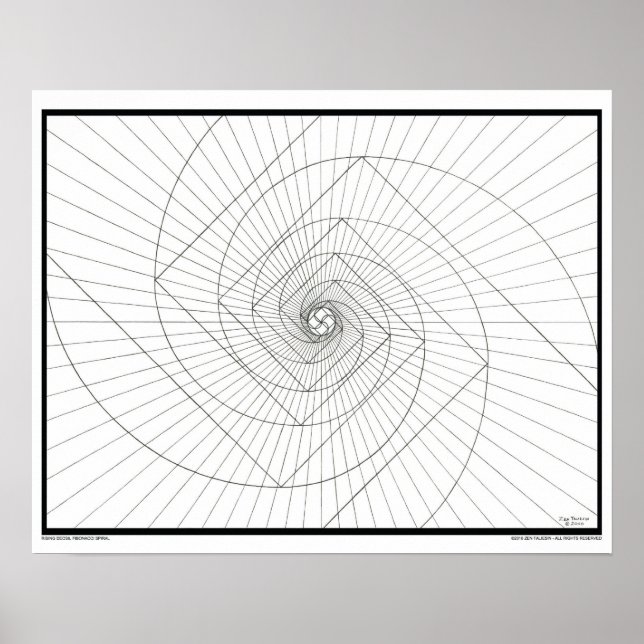 Poster de Coloração Espiral de Fibonacci Deosil de (Frente)
