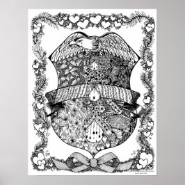 Poster de coloração "na linha de serviço"