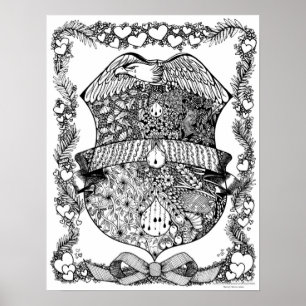 Poster de coloração "na linha de serviço"