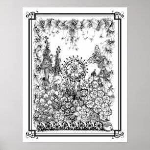 Poster de colorir "O Mundo Maravilhoso da Sra. Dee