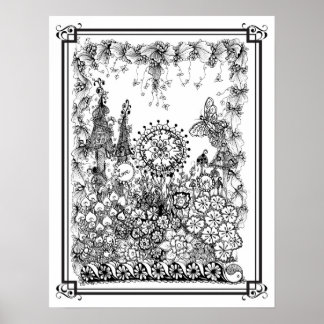 Poster de colorir "O Mundo Maravilhoso da Sra. Dee