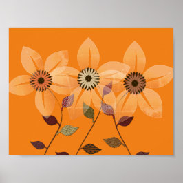 Poster de Coluna de Abstrato de Coleção de outono