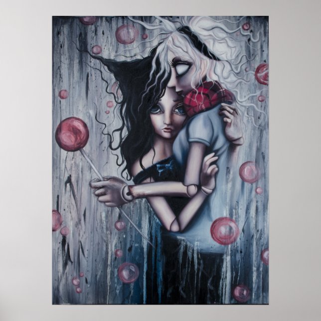 poster de "Com amor" impressão de pintura de óleo  (Frente)
