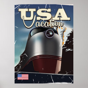 Poster de comboio soviético do comboio Vintage