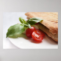Poster de comida italiana saudável