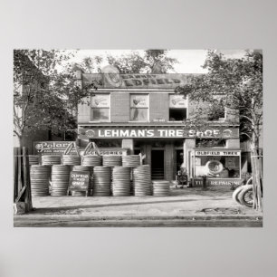 Poster de Compro de pneus Vintage