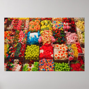 Poster de compro doce doce e doce colorido