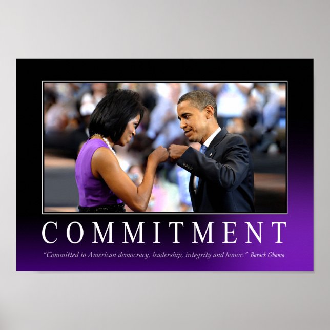 Poster de Compromisso (Obama Fist Bump) (Frente)