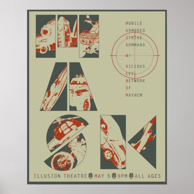 Poster de concerto de máscara nº 3 (Frente)