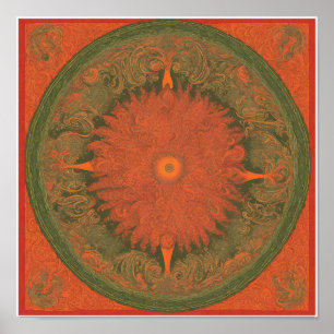 poster de concerto, rocha psíquica, paisley, verme