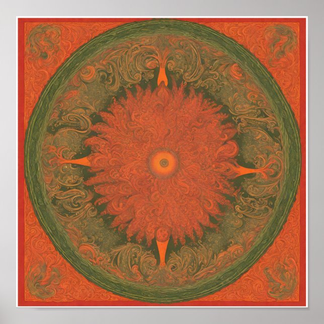 poster de concerto, rocha psíquica, paisley, verme (Frente)