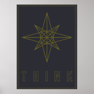 Poster de confirmação de uma estrela origami geomé