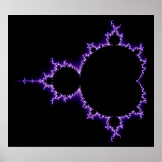 Poster de Conjunto de Mandelbrot Elétrico (Frente)