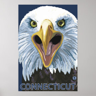 Póster De ConnecticutEagle fim acima
