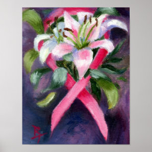 Poster de conscientização do Cancer da mama