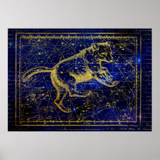 poster de constelação maior da ursa