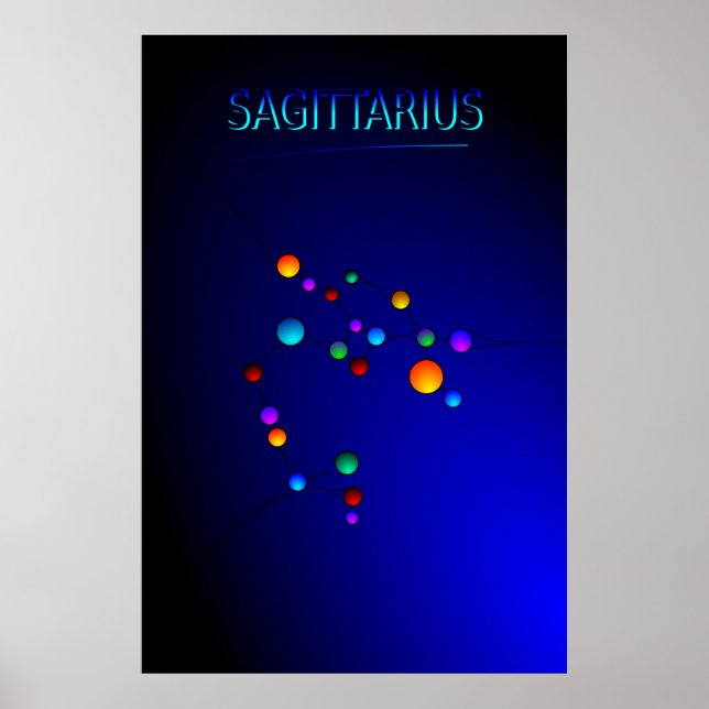 Poster de constelação Sagittarius (Frente)