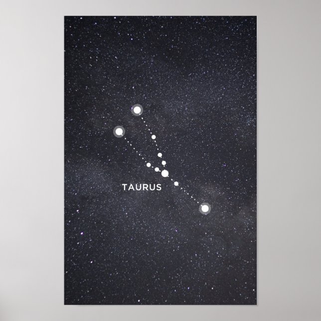 Poster de constelação Taurus Zodiac (Frente)