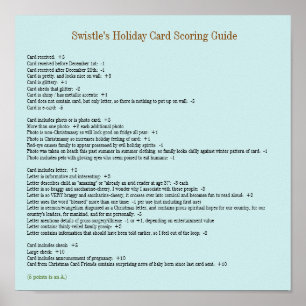 Poster de contabilização 11x11 do guia do cartã