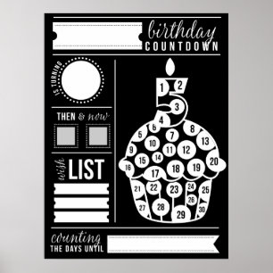 Poster de Contagem de Aniversário de 5