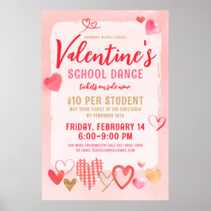 Poster de Convite à dança escolar de dia de os nam