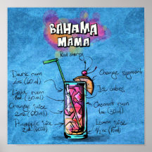 Poster de coquetel Bahama Mama