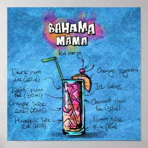 Poster de coquetel Bahama Mama