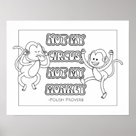 Poster de cor do provérbio polonês