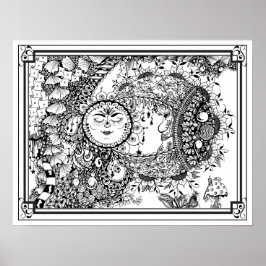 Poster de cor "Moondance da Sra. Dee"