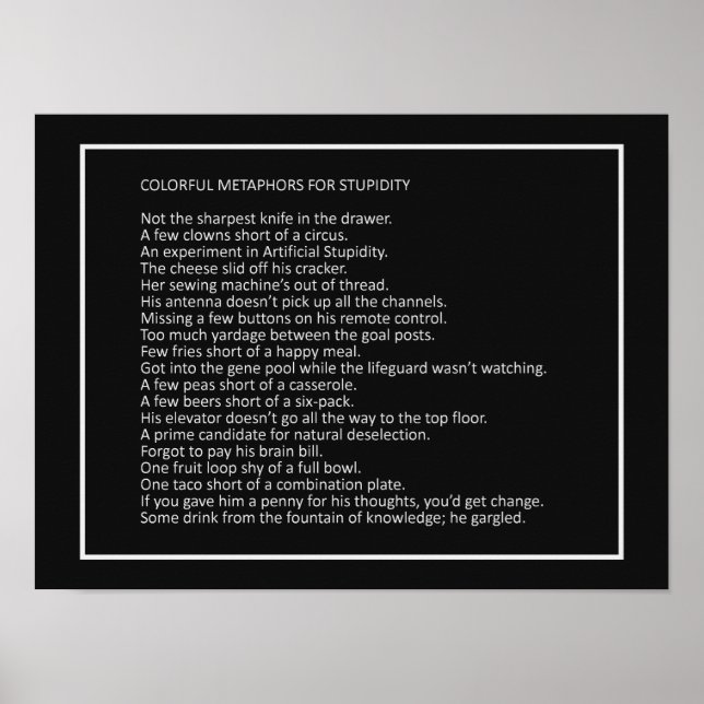 Poster de cor personalizada do Piadas incrível nº  (Frente)