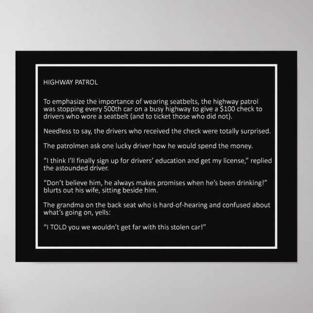 Poster de cor personalizada do Piadas incrível nº  (Frente)