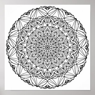 Poster de cor - Sunstar Mandala